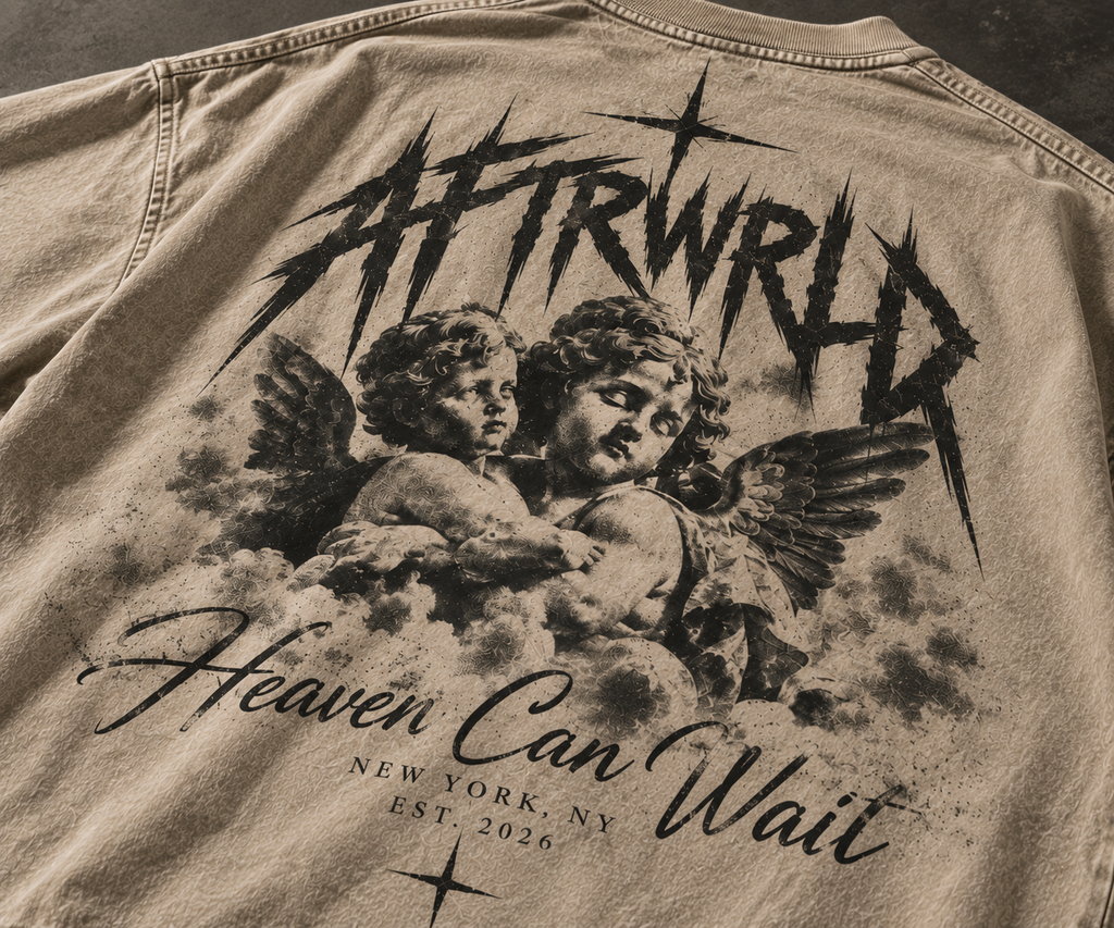 HEAVEN CAN WAIT — back graphic detail