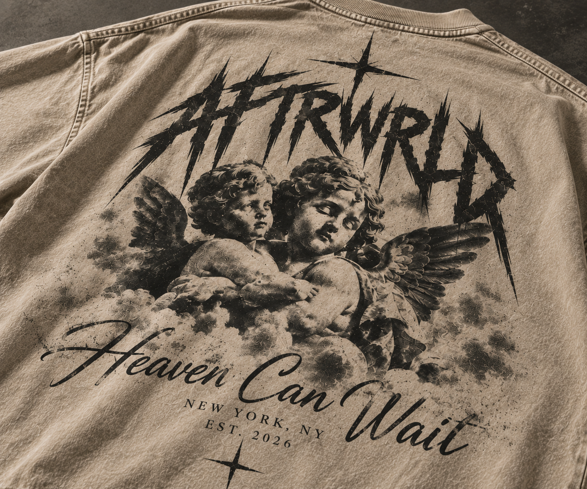 HEAVEN CAN WAIT — back graphic detail