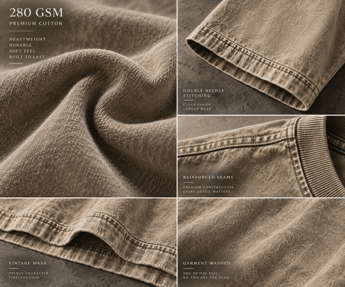 HEAVEN CAN WAIT — fabric detail 280GSM
