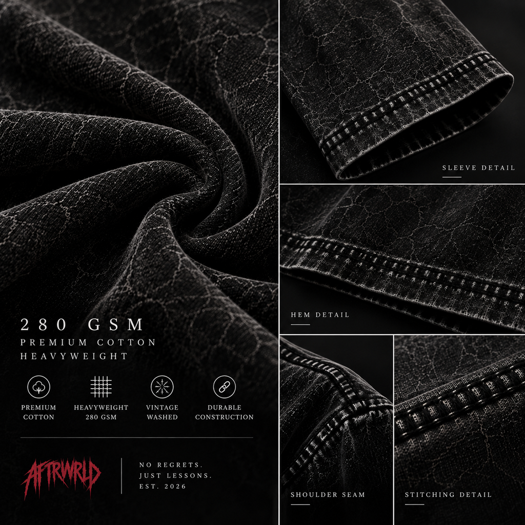 NO REGRETS — fabric detail 280GSM